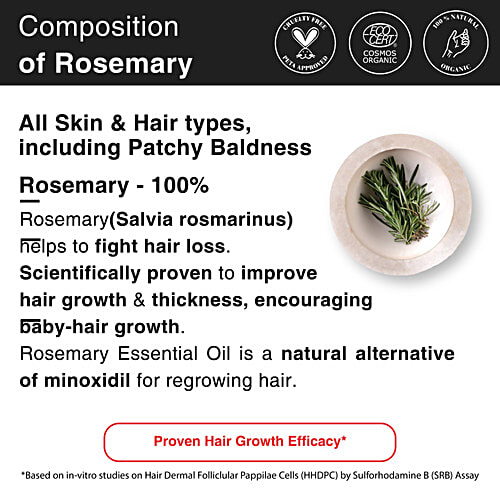 Soulflower Rosemary Essential Oil - For Hair Fall Control & Growth, Clinically Proven, 30 ml  Natural Haircare