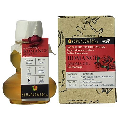 Soulflower Romance Aroma Massage Oil, 90 ml  