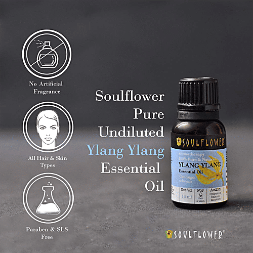 Soulflower Ylang Ylang Essential Oil, 15 ml  100% Pure