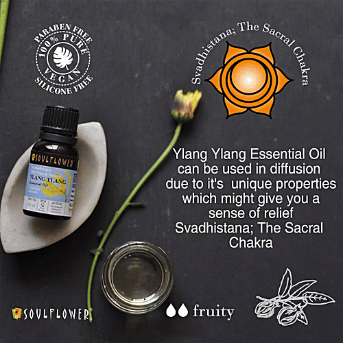 Soulflower Ylang Ylang Essential Oil, 15 ml  100% Pure