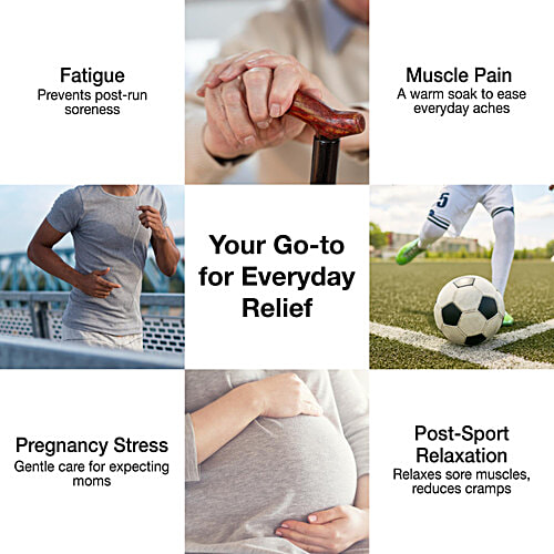 Soulflower Epsom Lavender Bath Salt - Body & Foot Spa, Muscle Pain, Clinically Tested, 500 g  