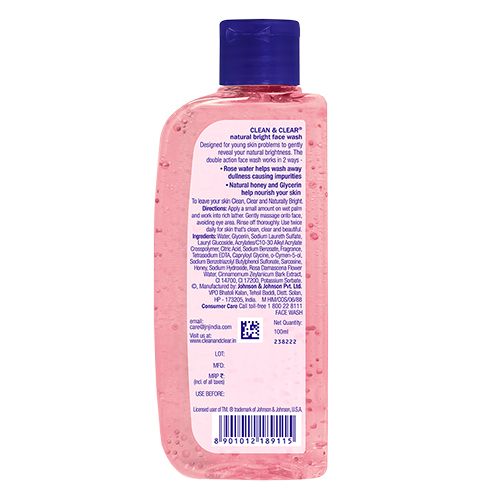 Clean & Clear Natural Bright Facewash, 100 ml  
