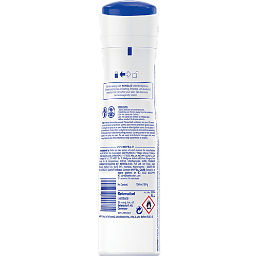 Nivea Deodorant Protect & Care Derma 48h Active Protection, 150 ml No Skin Irritation, 48h Odour Protection, 0% Alcohol