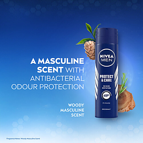Nivea Deodorant Protect & Care Derma 48h Active Protection, 150 ml No Skin Irritation, 48h Odour Protection, 0% Alcohol