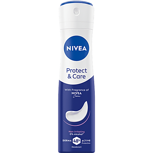 Nivea Deodorant Protect & Care Derma 48h Active Protection, 150 ml No Skin Irritation, 48h Odour Protection, 0% Alcohol