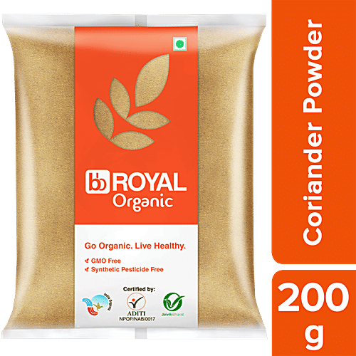bb Royal Organic - Coriander Powder/Dhana Powder, 200 g  GMO, Synthetic Pesticide Free