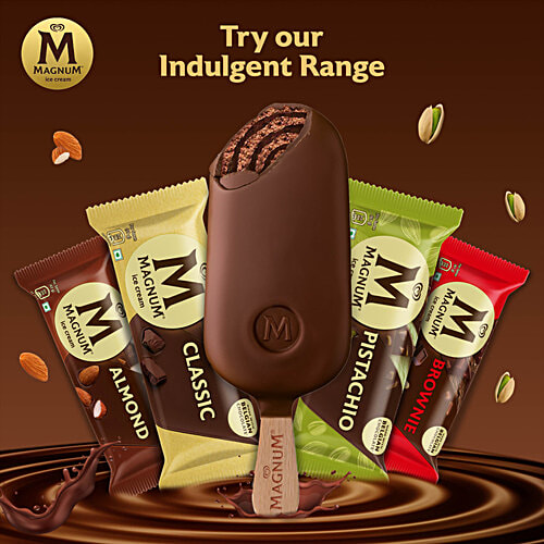 Kwality Wall's Magnum Chocolate Truffle Ice Cream, 63 g  Made with Belgian Chocolate
