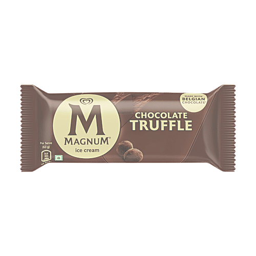 Kwality Wall's Magnum Chocolate Truffle Ice Cream, 63 g  Made with Belgian Chocolate