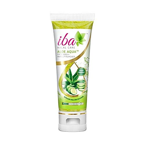 Iba Aloe Aqua Face Wash + Makeup Remover - with Aloe Vera & Cucumber, Neem Enriched, Sulfate Free, 100 ml Sulfate Free