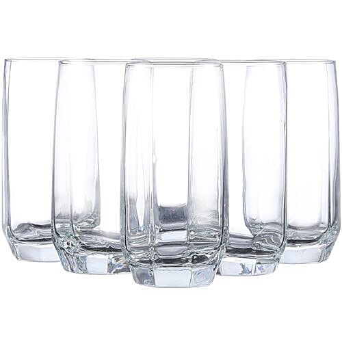Lyra Water/Juice Glass - Diamond Long, 385 ml (Pack of 6) 
