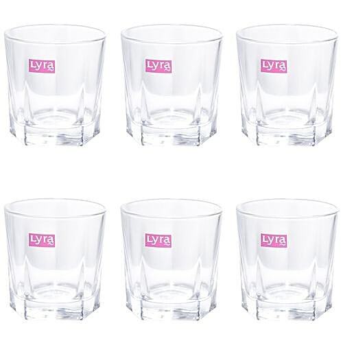 Lyra Juice Whisky Glass - Jupiter, 200 ml (Pack of 6) 