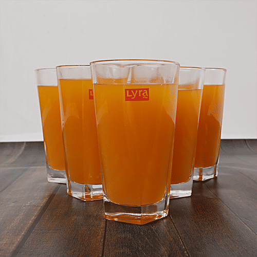Lyra Water/Juice Glass  - Jupiter Long Glass, 350 ml (Pack of 6) 
