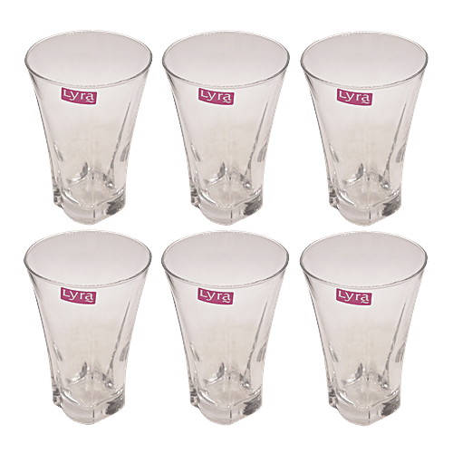 Lyra Water Juice Glass - Truva, 350 ml (Pack of 6) 
