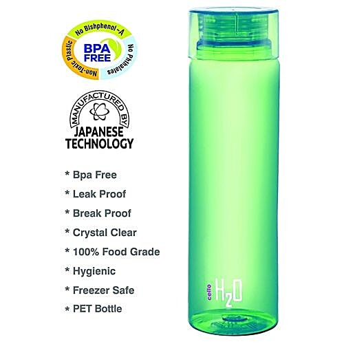 Buy Cello H2O Unbreakable Water Bottle Green Online at Best Price of