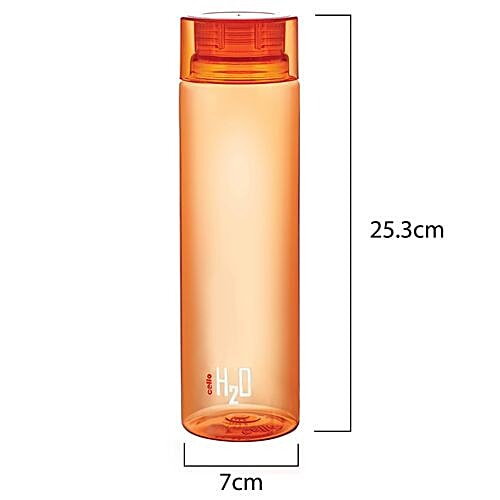 Cello H2o Unbreakable Water Bottle - Orange, 1 L  