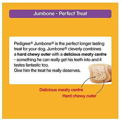 Pedigree Jumbone Adult Dog Treats - Chicken & Rice, 200 g Pouch 