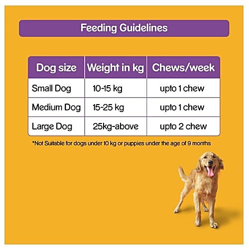 Pedigree Jumbone Adult Dog Treats - Chicken & Rice, 200 g Pouch 