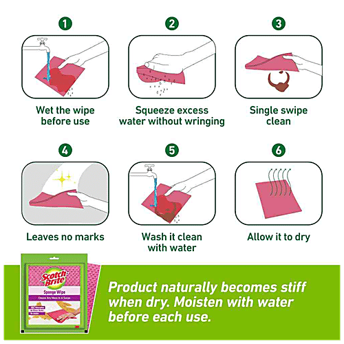 Scotch Brite Sponge Wipes, 5 pcs  