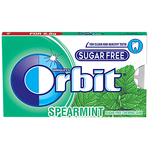 Orbit Sugar Free Chewing Gum - Spearmint, 8.8 g Sleeve 
