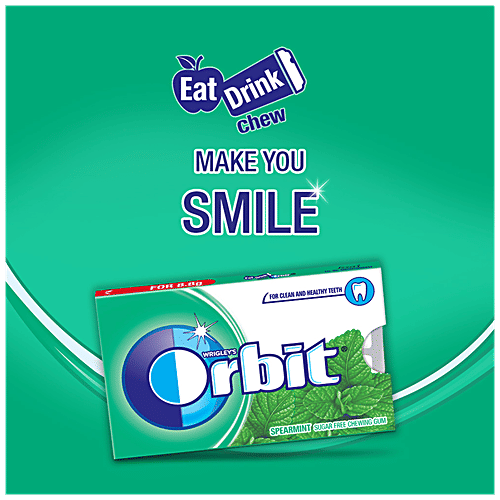 Orbit Sugar Free Chewing Gum - Spearmint, 8.8 g Sleeve 
