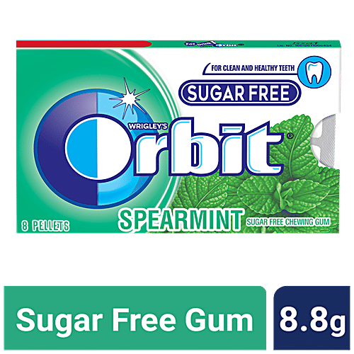 Orbit Sugar Free Chewing Gum - Spearmint, 8.8 g Sleeve 