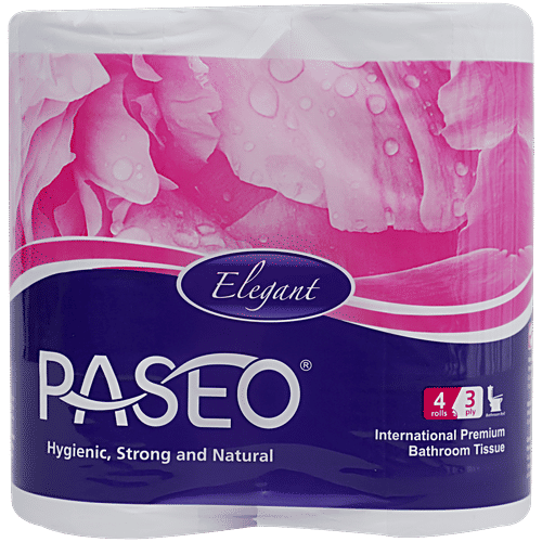 Paseo Toilet Rolls - 3 Ply, 4 pcs (300 Pulls) 