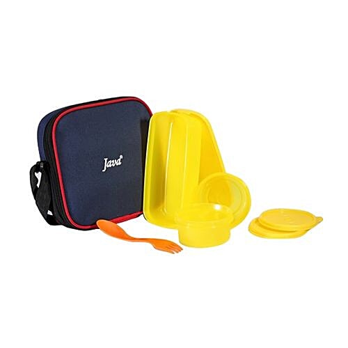 Java Square Lunch Box - Yellow, 4 pcs  