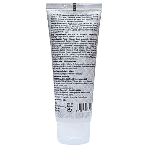 azafran organic face wash