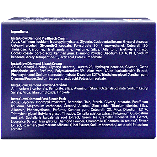 VLCC Insta Glow Diamond Bleach For Sparkling Brightness & Purification With Colloidal Diamond, 30 g