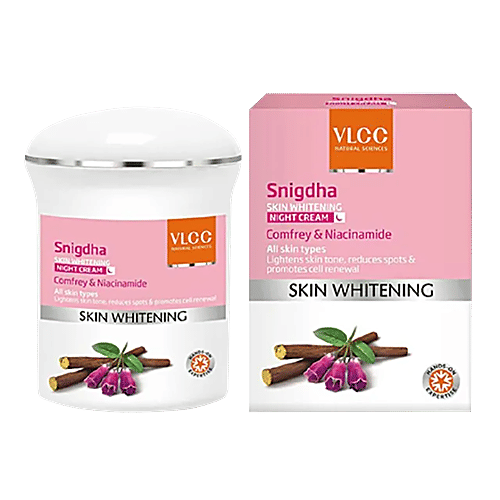 VLCC Snigdha Skin Whitening Night Cream, 50 g  