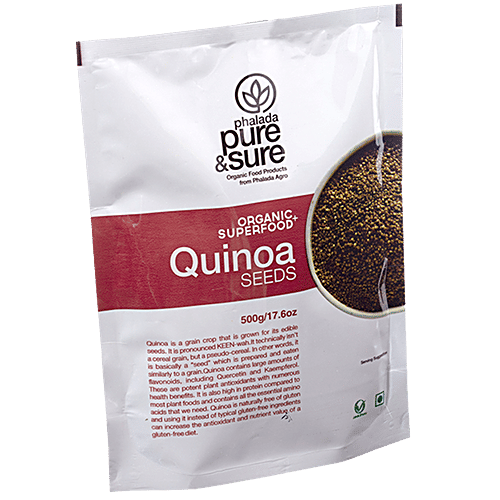 Phalada Pure & Sure Organic - Quinoa Seeds, 500 g  No Preservatives