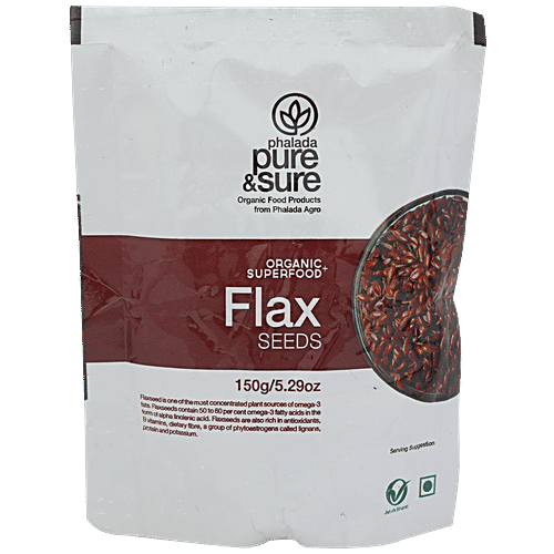 Phalada Pure & Sure Organic - Flax Seeds, 150 g  