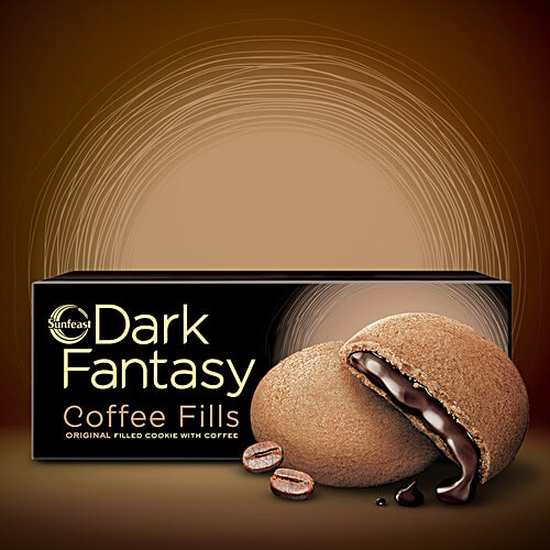 Sunfeast Dark Fantasy Coffee Fills - Original Filled Cookie With Coffee Flavour, Perfect Snack, 69 g  Original Filled Cookies With Coffee