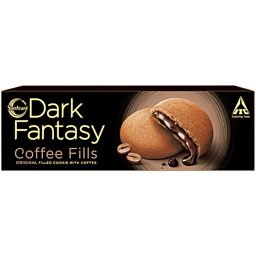 Sunfeast Dark Fantasy Coffee Fills - Original Filled Cookie With Coffee Flavour, Perfect Snack, 69 g  Original Filled Cookies With Coffee
