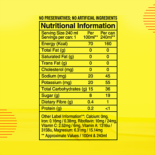 Nature's First Alphonso Mango Nectar Fruit Beverage - Organic Saffron Added, Healthy, Refreshing Drink, 240 ml Can Zero Fat, Zero Cholesterol