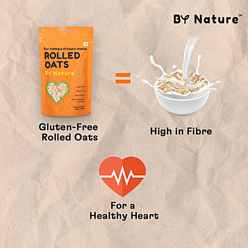 By Nature Oats - Rolled, 200 g  High In Fibre, No Preservatives