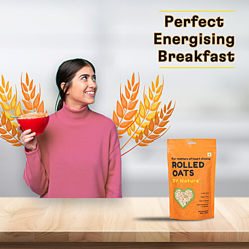 By Nature Oats - Rolled, 200 g  High In Fibre, No Preservatives