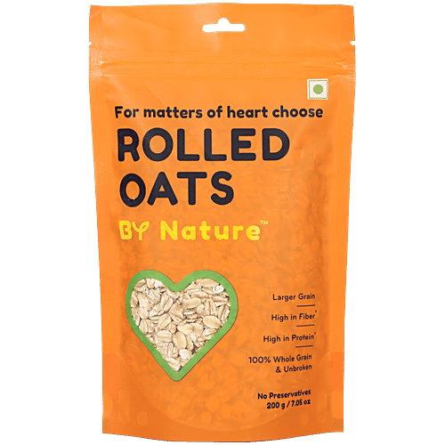 By Nature Oats - Rolled, 200 g  High In Fibre, No Preservatives