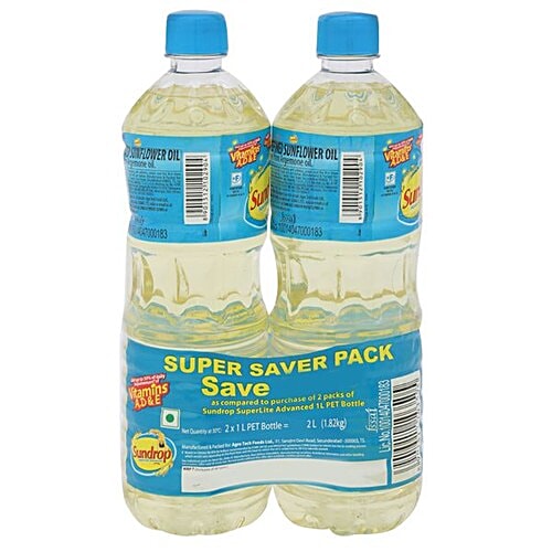 Sundrop Super Lite Advanced Super Saver Pack, 1 L Pack of 2 