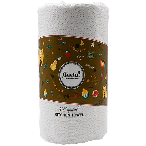 Beeta Kitchen Towel Paper Tissue Embossed Roll 4 Ply, 1 pc  