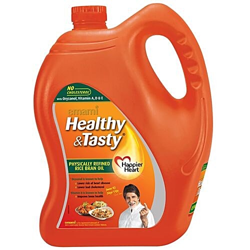 Emami Healthy & Tasty - Rice Bran Oil, 5 L Can 