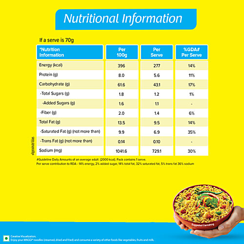 Maggi 2-Minute Instant Noodles, No Onion & Garlic, 70 g  No Onion & Garlic, Top Quality Authentic Ingredients