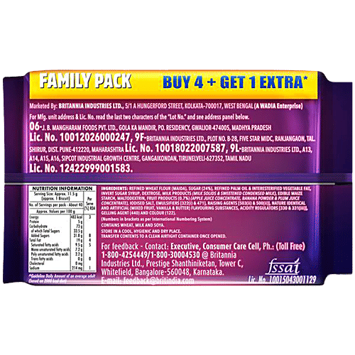 Britannia Jim Jam Naughty Jam Biscuit, 460 g (Buy 4 Get 1 Free)