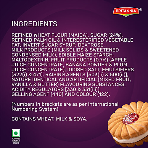 Britannia Jim Jam Naughty Jam Biscuit, 460 g (Buy 4 Get 1 Free)