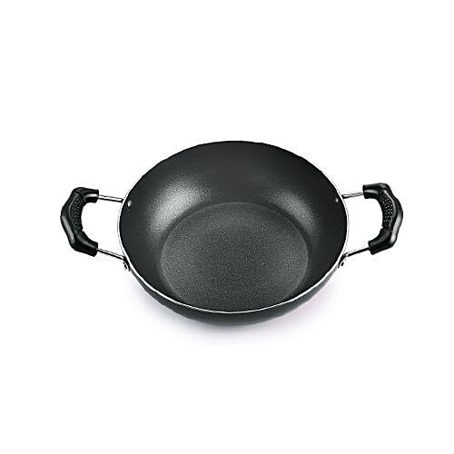 Buy Nirlon Induction Deep Kadai Aluminium Black Online at Best Price