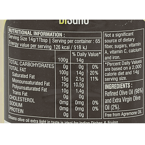 Disano Olive Oil - Extra Light, 1 L  