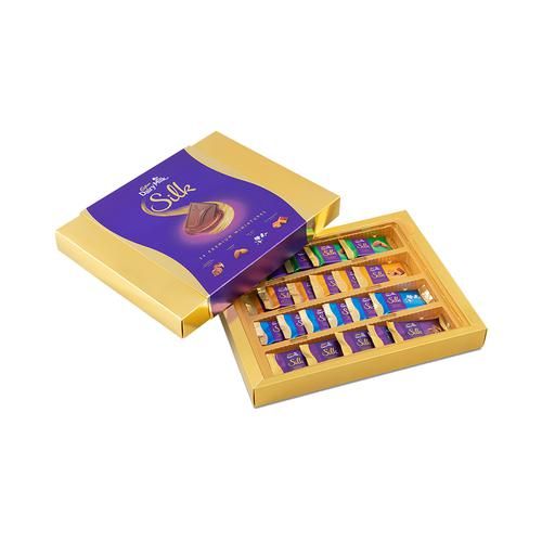 Cadbury Dairy Milk Silk Premium Miniatures Collection Assorted Chocolates - Rich Taste, Delicious, 240 g  