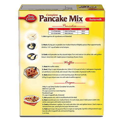 Buy Betty Crocker Pancake Mix Buttermilk 500 Gm Online At Best Price of