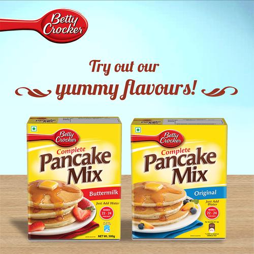 Betty Crocker Complete Pancake Mix - Buttermilk, 500 g  Makes 22-24 Pancakes