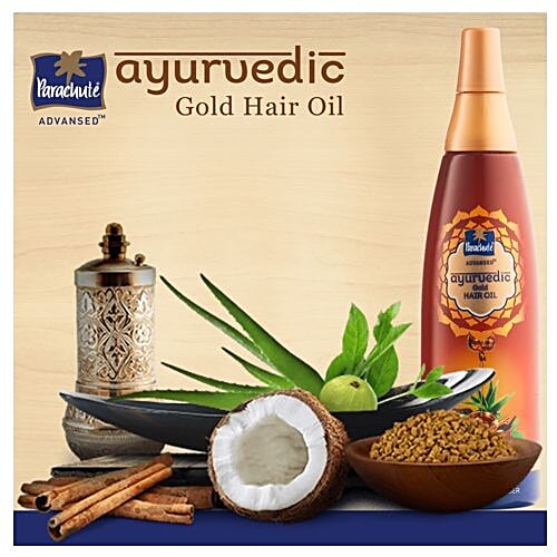 Buy Parachute Hair Oil Advansed Ayurvedic Gold 200 ml Online at Best